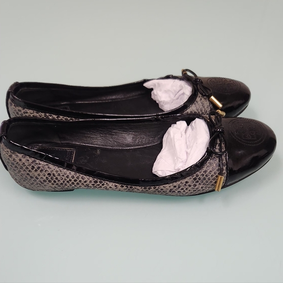 Tory Burch Black and Gray Flats - Picture 3 of 11